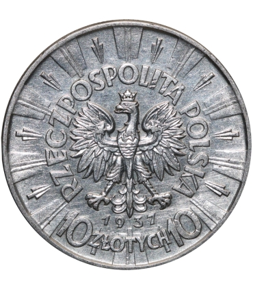 10 złotych Józef Piłsudski 1937, stan 2