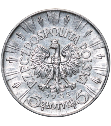 5 złotych Piłsudski 1935, stan 2-
