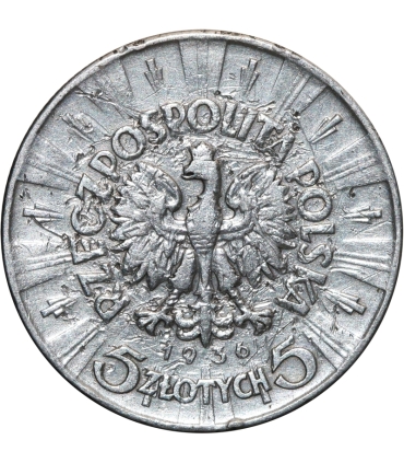 5 złotych Piłsudski 1936, stan 4