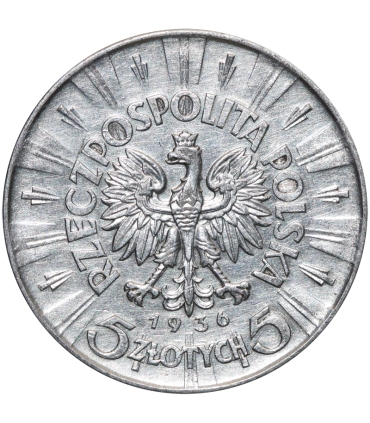 5 złotych Piłsudski 1936, stan 2-/3+