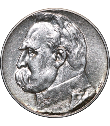 5 złotych Piłsudski Orzeł Strzelecki 1934, stan 2+