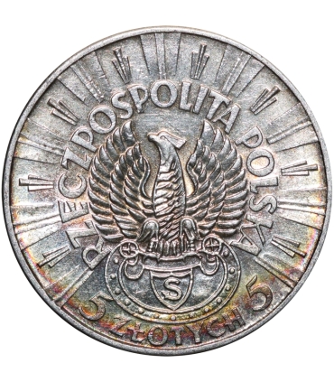 5 złotych Piłsudski Orzeł Strzelecki 1934, stan 2+