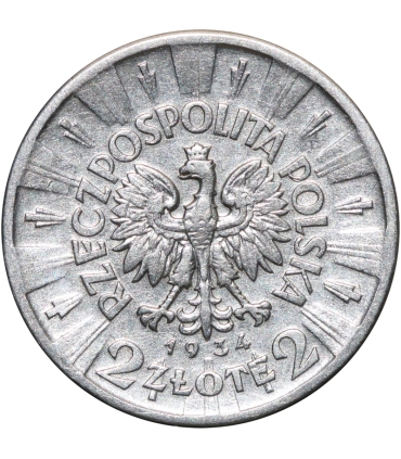 2 złote, Józef Piłsudski, 1934 stan 3
