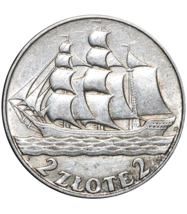 2 złote Żaglowiec 1936, stan 2