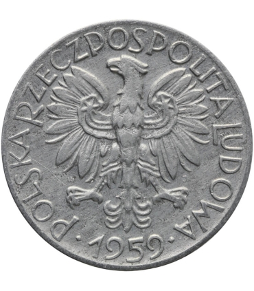 5 zł, Rybak, 1959, stan 3