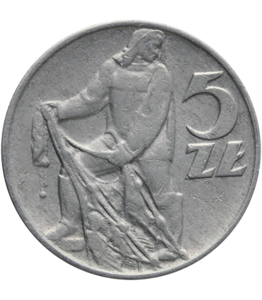 5 zł, Rybak, 1959, stan 3
