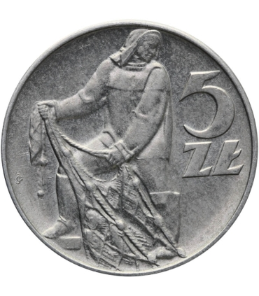 5 zł rybak, 1960, stan 2+