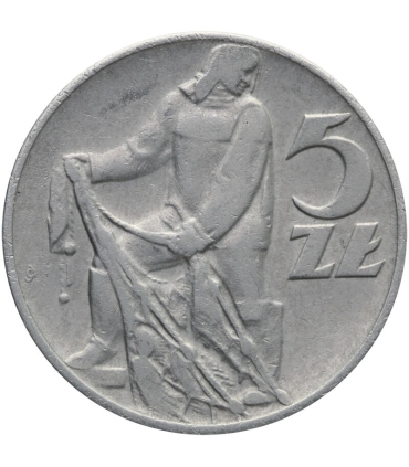 5 zł, Rybak, 1960, stan 3+