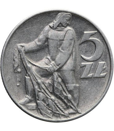 5 zł, Rybak, 1960, stan 2