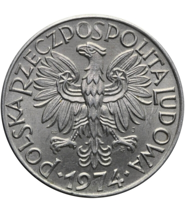 5 zł, Rybak, 1974, stan 1-