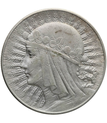 10 złotych Głowa kobiety 1932, stan 2-/3+