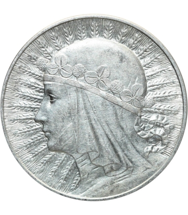 10 złotych Głowa kobiety 1933, stan 2