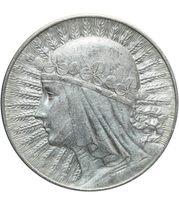 10 złotych Głowa kobiety 1932, stan 2