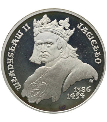5000 zł, Władysław II Jagiełło - popiersie, 1989 r.