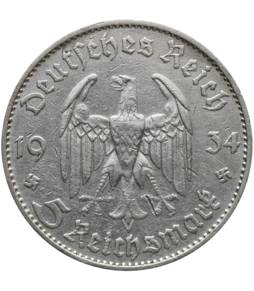 5 marek, Kościół / Wieża, srebro, 1934, D, st. 3