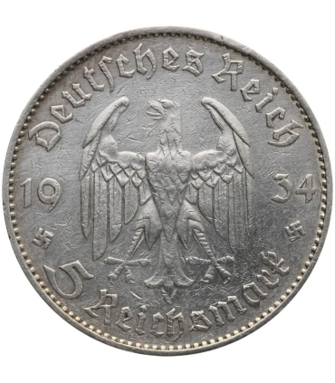 5 marek, Kościół / Wieża, srebro, 1934, E, st. 3