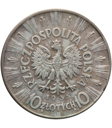 10 zł Józef Piłsudski 1935, stan 3