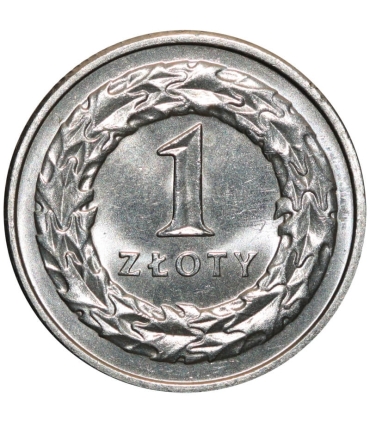 1 złoty, 1992, stan 1-, z rolki bankowej