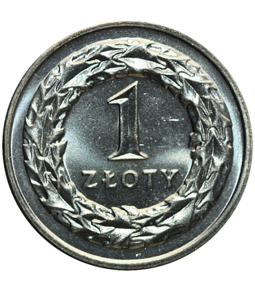 1 złoty, 1992, stan 1-, z rolki bankowej