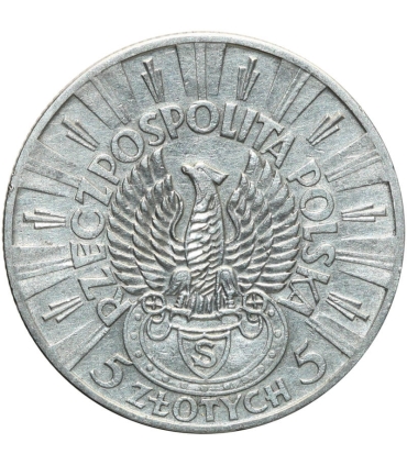 5 złotych Piłsudski Orzeł Strzelecki 1934, stan 2