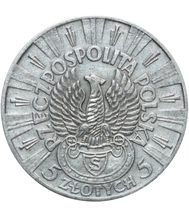 5 złotych Piłsudski Orzeł Strzelecki 1934, stan 3