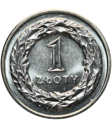 1 złoty, 1992, stan 1-, z rolki bankowej