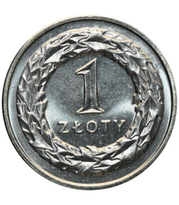1 złoty, 1992, stan 1-, z rolki bankowej