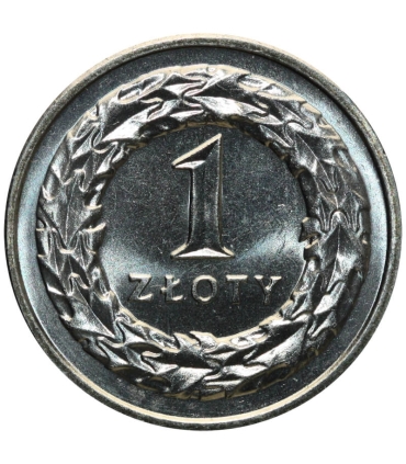 1 złoty, 1992, stan 1-, z rolki bankowej