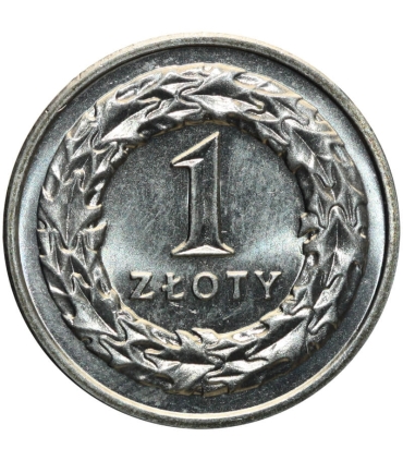 1 złoty, 1992, stan 1-, z rolki bankowej