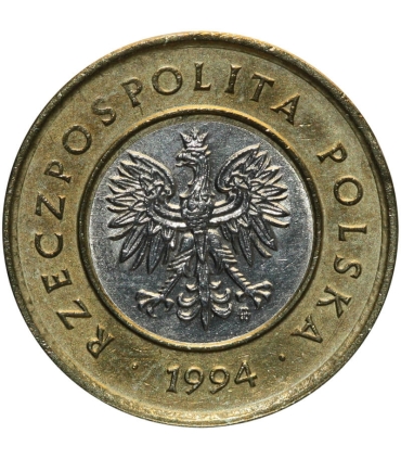 1 złoty, 1992, stan 1-, z rolki bankowej