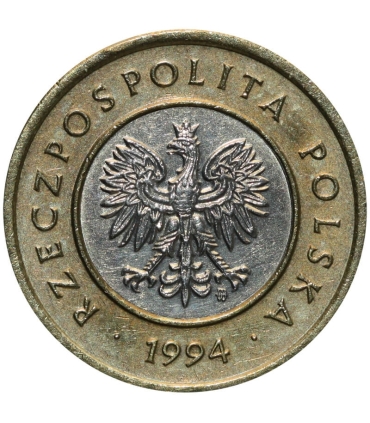 1 złoty, 1992, stan 1-, z rolki bankowej