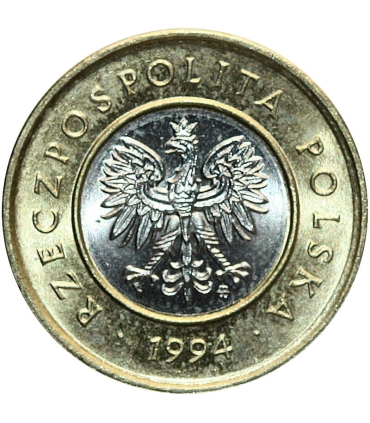 1 złoty, 1992, stan 1-, z rolki bankowej