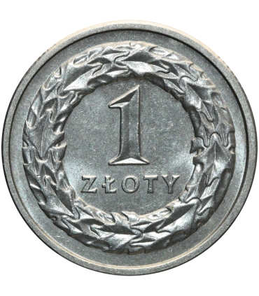 1 złoty, 1991, DESTRUKT - niedobite CZ, stan 1/1-