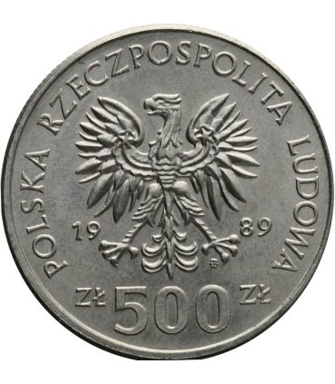 500 zł Władysław II Jagiełło, 1989, piękna, wyselekcjonowana