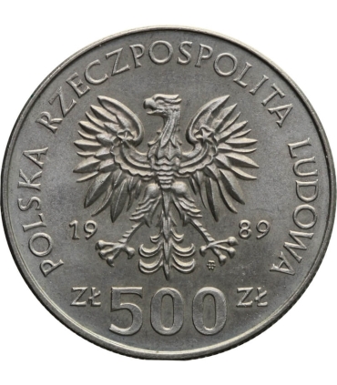 500 zł Władysław II Jagiełło, 1989, piękna, wyselekcjonowana
