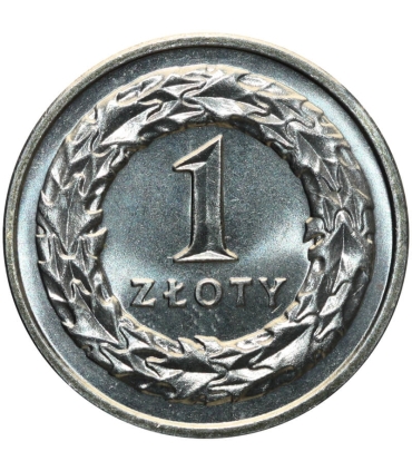 1 złoty, 1992, stan 1-, z rolki bankowej