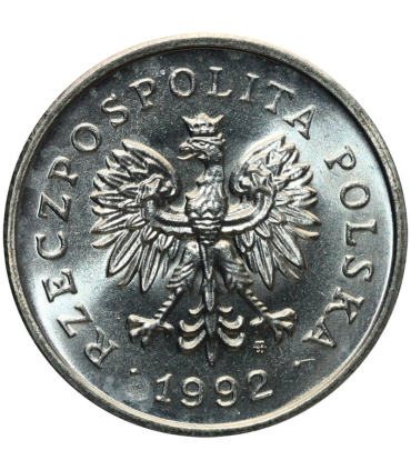 1 złoty, 1992, stan 1-, z rolki bankowej