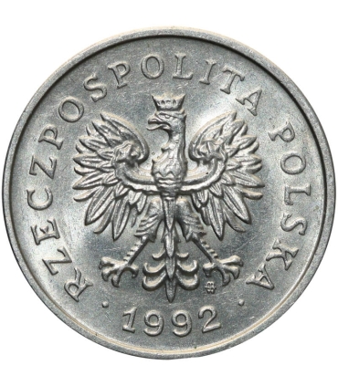 1 złoty, 1992, stan 1-, z rolki bankowej