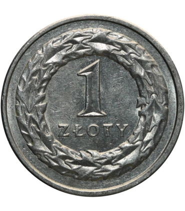 1 złoty, 1992, stan 1-, z rolki bankowej