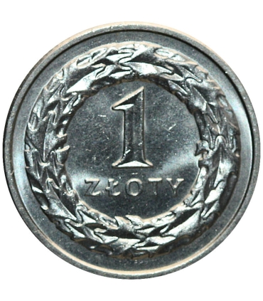 1 złoty, 1992, stan 1-, z rolki bankowej