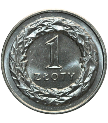 1 złoty, 1992, stan 1-, z rolki bankowej