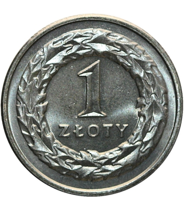 1 złoty, 1992, stan 1-, z rolki bankowej