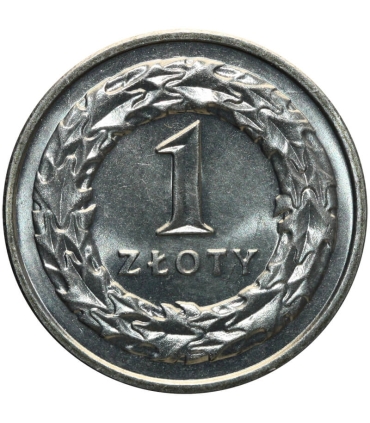 1 złoty, 1992, stan 1-, z rolki bankowej