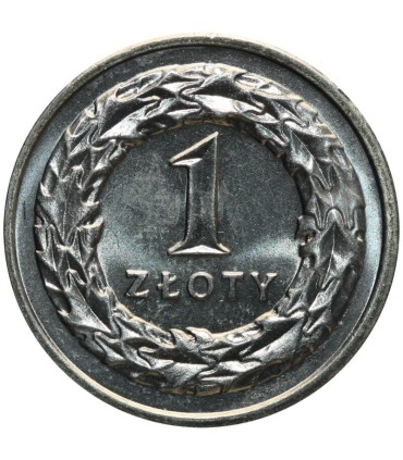 1 złoty, 1992, stan 1-, z rolki bankowej