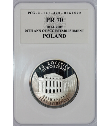 10 zł, 90-lecie Najwyższej Izby Kontroli (NIK), PR70 PCG