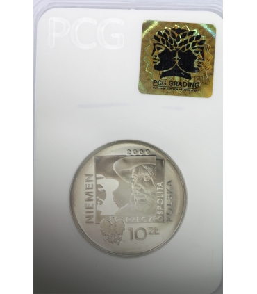 10 zł, Czesław Niemen okrągła, PR70 PCG, patyna