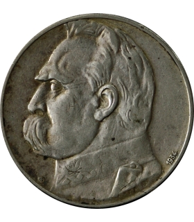 5 złotych Piłsudski Orzeł Strzelecki 1934, stan 2