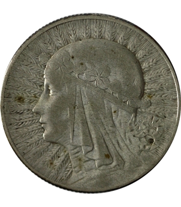 5 złotych głowa kobiety 1934, stan 3