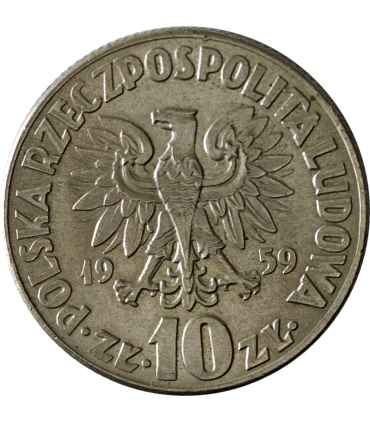 10 zł, Mikołaj Kopernik, 1959, stan 2+