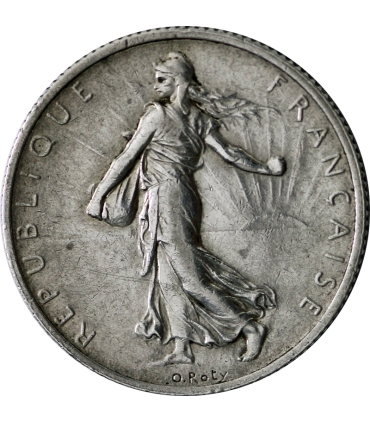 Francja, 2 franki, 1914, Srebro